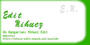 edit mihucz business card